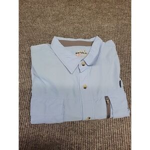 Mens 2xl Long Sleeve Button‎ Down Fishing Shirt